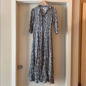 Zara maxi snake skin dress XS SMALL